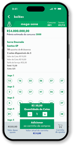 Tela do aplicativo com contraste 3.57:1