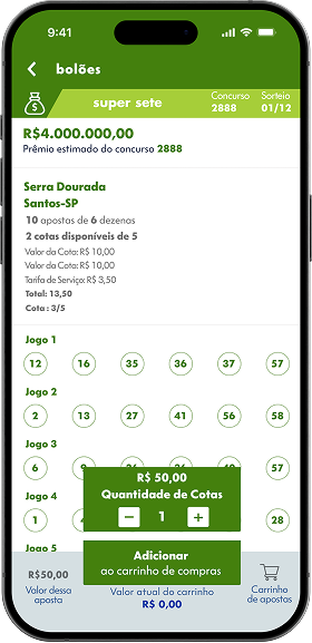 Tela do aplicativo com contraste 4.73:1