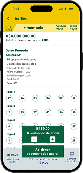 Tela do aplicativo com contraste 4.65:1
