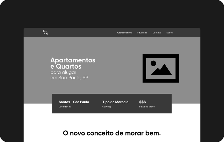 Wireframe Tela Inicial